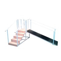 Treppe mit fünf Stufen zur Sanierung (mit oder ohne Rampe)