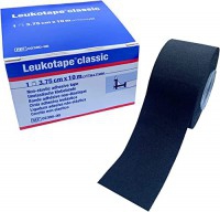 Leukotape Classic selbstklebendes elastisches Klebeband 3,75 cm x 10 Meter: Farbe Schwarz