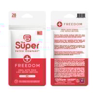 Freedom Super Patch – Packung mit 30 Pflastern. Vibrationstaktile Technologie zur täglichen Unterstützung des Muskel- und Gelenkkomforts.