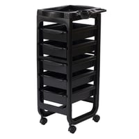 Comby Rolling Styling Trolley - Fünf ausziehbare Schubladen, offene Seiten und seitliche Griffe
