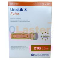 Packung mit 100 Unistick 21G-Lanzetten für den Hämoglobin-Analysator DiaSpect TM: Zum Einmalgebrauch und einziehbar