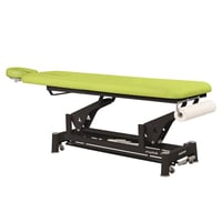 Ecopostural elektrische Trage: ein Körper mit schwarzer Verbindungsstangenstruktur und T43-Kopfstütze (70 x 188 cm)