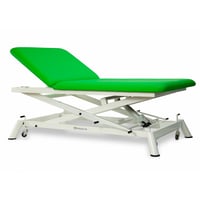 Hydraulische Bobath-Trage: zwei Körper, Scherentyp, mit geradem Aufstieg ohne seitliche Verschiebung und mit einziehbaren Rädern