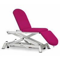 Hydraulische Krankentrage: drei Körper, Stuhltyp, mit geradem Aufstieg ohne seitliche Verschiebung, Rollenhalter, Gesichtskappe und einziehbaren Rädern (zwei Modelle verfügbar)