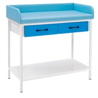 Nackter Babytisch: Ideal für Neugeborenenuntersuchungen. Ausgestattet mit zwei Schubladen (mehrere Farben erhältlich)