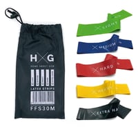 Set mit 5 elastischen Latexbändern mit 5 Widerstandsstufen