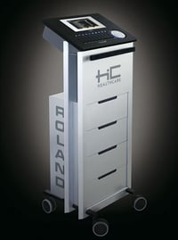 Stoßwellen Shocklogar Therapieeinheit mit Wagen