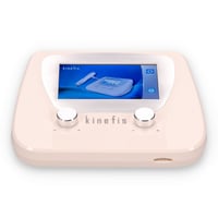 Kinefis Plus Radial-Stoßwellentherapie: Tragbar, mit elektromagnetischem Beschleuniger und freihändigem Fußpedal. Inklusive kostenloser Tragetasche.