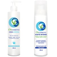Oncosmetics Oncology Oil Pack Intensive Reparatur empfindlicher Bereiche 30 ml + Oncosmetics Oncology Dermoprotektive feuchtigkeitsspendende Körpercreme 250 ml: Kosmetiklinie für Menschen, die sich einer Krebsbehandlung