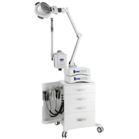 Multifunktionsturm mit fünffacher Vergrößerungslupe und Kpsule-Verdampfer: Vier Schubladen und zwei Seitentüren