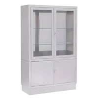 Vitrine aus Edelstahl: für Krankenhäuser, Kliniken und Arztpraxen (160 x 40 x 100)