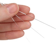 Trockene Punktion, Injektionen und Desinfektion