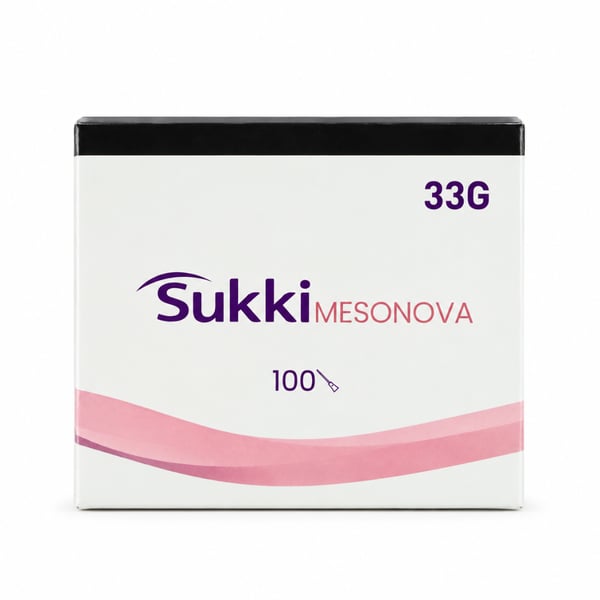 Gelbe Nadeln (30G) für die Mesotherapie Sukki MESONOVA - Standardstärke (Packung mit 100 Stück)