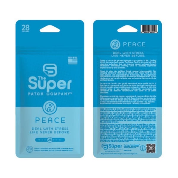 Peace Super Patch – Packung mit 30 Pflastern: Vibrationstaktile Technologie, die dazu beiträgt, Wohlbefinden und Ruhe zu fördern.