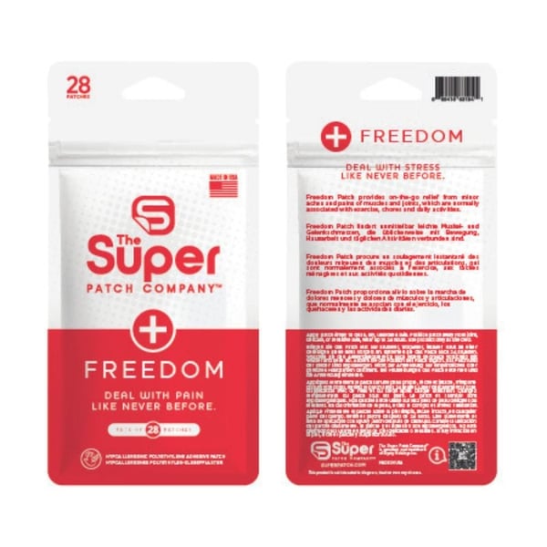 Freedom Super Patch – Packung mit 30 Pflastern. Vibrationstaktile Technologie zur täglichen Unterstützung des Muskel- und Gelenkkomforts.