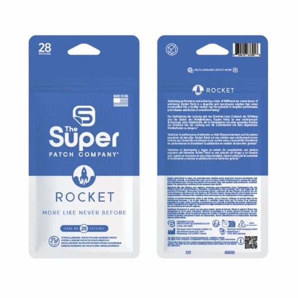 ROCKET Super Patch – Packung mit 28 Patches: Vibrotaktile Stimulation, die die Leistung steigern und die Zufriedenheit mit dem allgemeinen Wohlbefinden verbessern kann