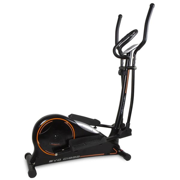 Ellipsentrainer Evo C1000 Tecnovita: Magnetbremse und LCD-Monitor