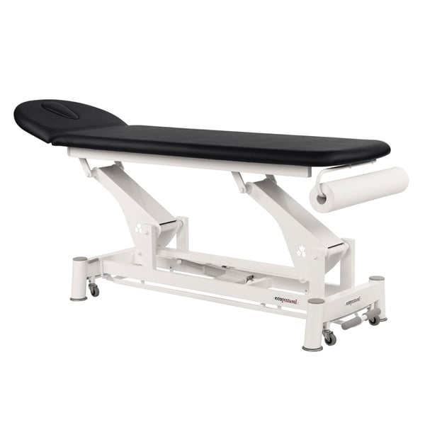 Ecopostural elektrische Trage: Zweiteilige technische weiße Verbindungsstange (207 x 62 cm)