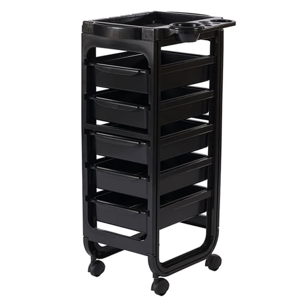 Comby Rolling Styling Trolley - Fünf ausziehbare Schubladen, offene Seiten und seitliche Griffe