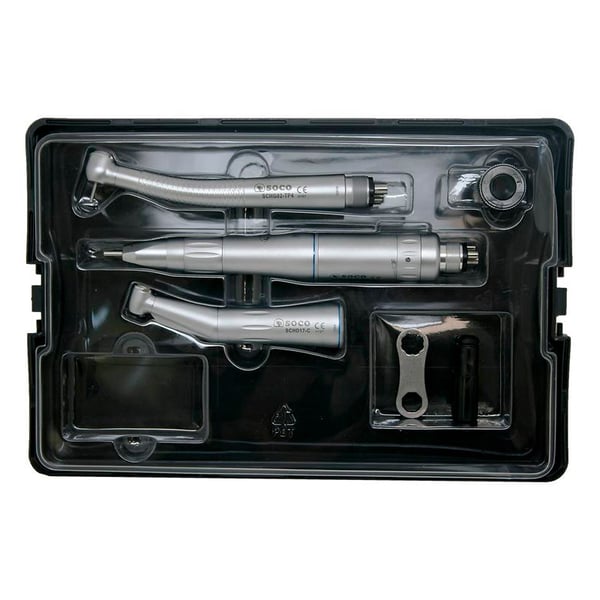 Technoflux II-Gehäuse: Titan-Knopfturbine + Mikromotor + Wechselstrom + PM