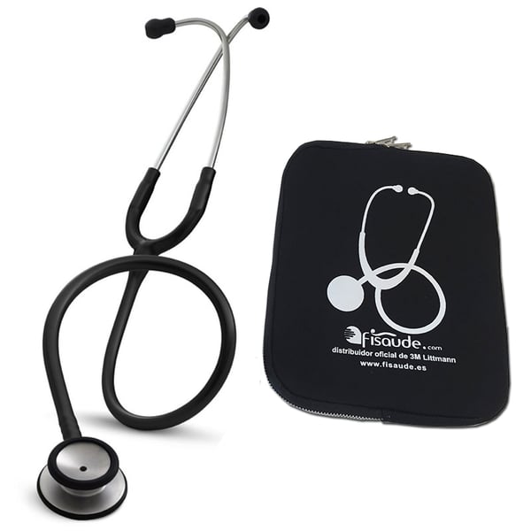 Littmann Stethoskop Classic II SE (schwarze Farbe) + Gift gepolsterte Schutzhülle
