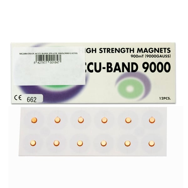 Accu-Band Magnet vergoldet 9000 Gauss: Durchmesser 5 mm (12 Stück)