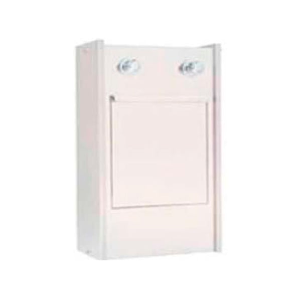 Freiliegender Keilwascher mit Stempeltank und zeitgesteuerten Hähnen: aus Edelstahl mit Keilauflage innen (45 x 30 x 75 cm)