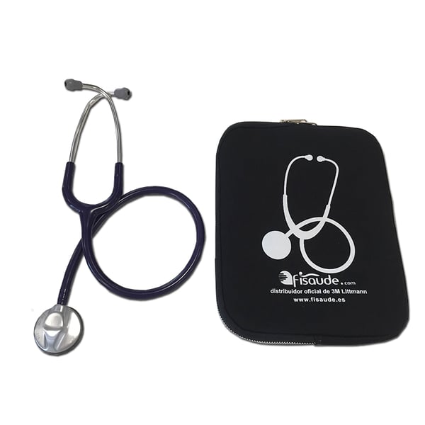 Littmann Master Classic II Stethoskop (Schwarz) + Geschenk einer gepolsterten Schutzhülle