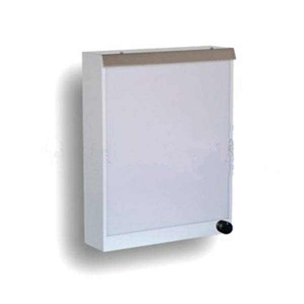 Negatoscopio Wandbild 1 Bildschirm mit Stahlregulierung weiß lackiert