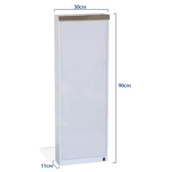 Negatoskop der Wandsäule mit direkter Zündung in Edelstahl (2 Maßnahmen)