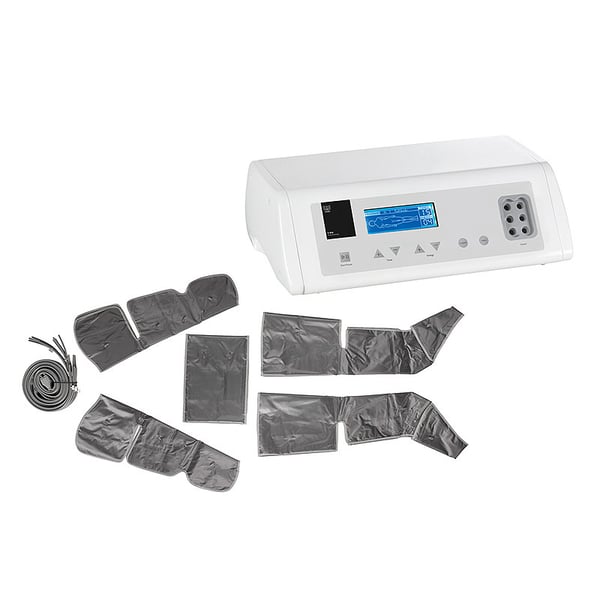 U-Tech-Pressotherapie mit LED-Bildschirm und Spezialanzug: Stiefel, Bauchgürtel und Armbereich