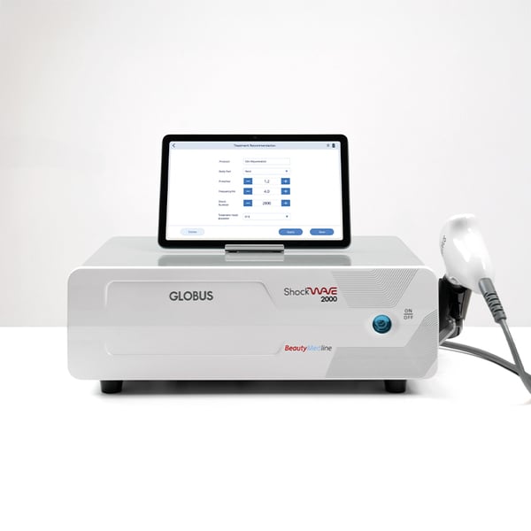 Shockwave 2000 BeautyMed Linie radiale Stoßwellen: Gerät mit pneumatischem Generator für Ästhetik und Physiotherapie mit 107 Programmen