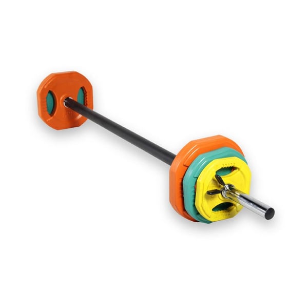 Komplettes Body Pump Set: Bar + Discs + Clamps (28 mm)