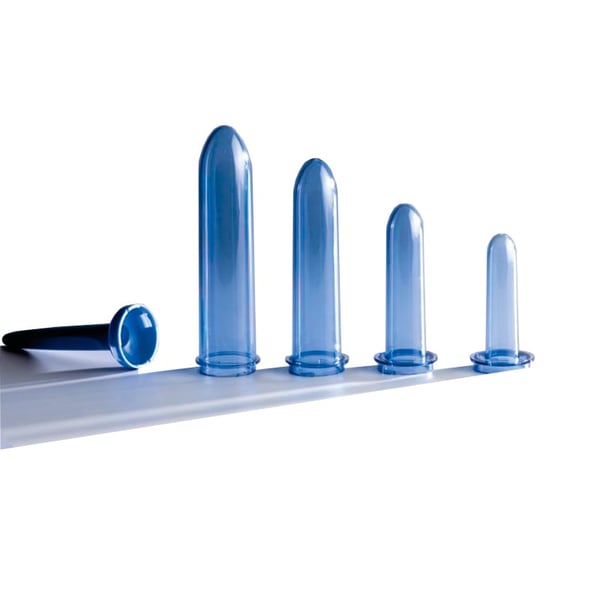 Feminaform Vaginaldilatationsset (beinhaltet vier Dilatatoren + Universalgriff + Basisgleitmittel + Etui + Anleitung)