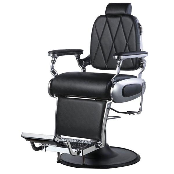 Galanter Friseurstuhl: Liegend, drehbar und mit Vintage-Design