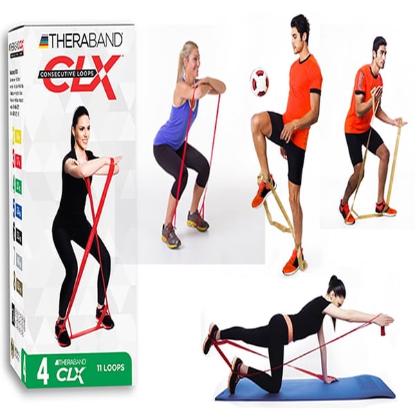 Thera-Band CLX-Schleife 1,5 Meter hintereinander (Widerstände verfügbar): Band mit 11 Schleifen
