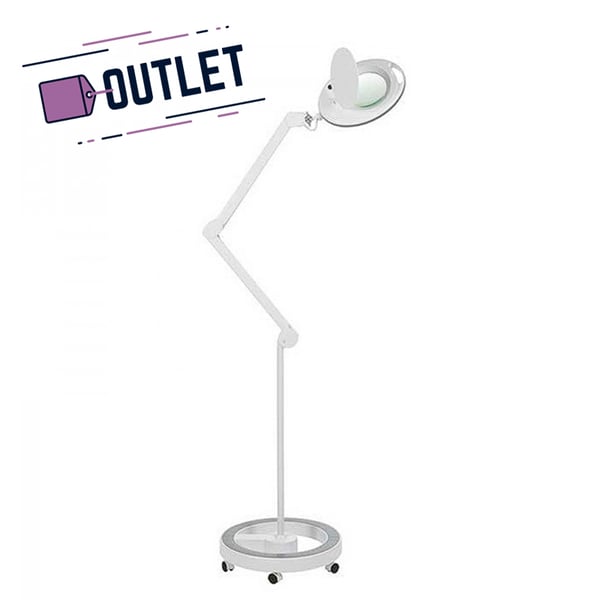 Mega+ Kaltlicht-LED-Lupenleuchte mit fünf Vergrößerungen (rollbarer Sockel) – OUTLET