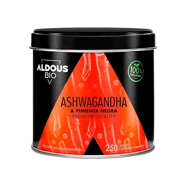 Aldous Bio-Ashwagandha mit schwarzem Pfeffer (250 Kapseln)