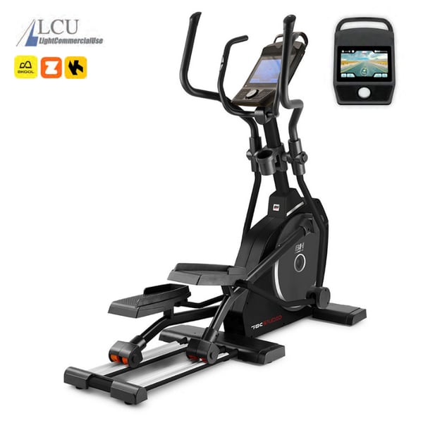 BH Fitness FDC20 TFT Multimedia G868BTFT Ellipsentrainer: Für große oder schwerere Benutzer mit einer Schrittlänge von 51 cm