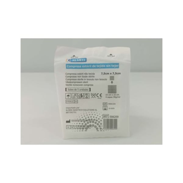 Sterile, vierlagige, nicht gewebte Mullbinden (verschiedene Größen) – 260 Umschläge à 5 Stück