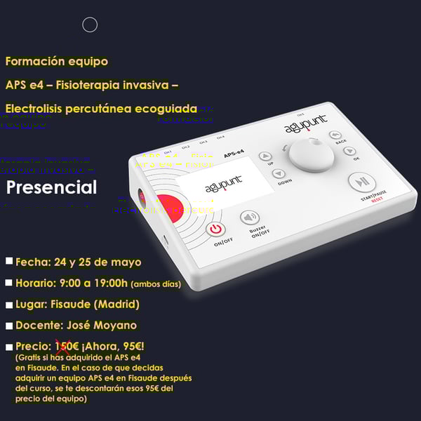 APS E4 TEAM TRAINING – INVASIVE PHYSIOTHERAPIE – ULTRA-GEFÜHRTE PERKUTANE ELEKTROLYSE – 24. und 25. MAI 2024 – PRÄSENTLICH