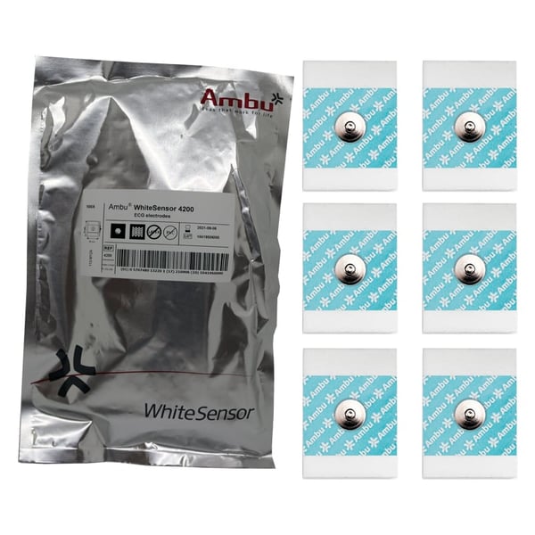 EKG-Überwachungshalterungselektrode - Festes Gel - Erwachsenengröße - 28 mm x 44 mm (Beutel 100 Einheiten)