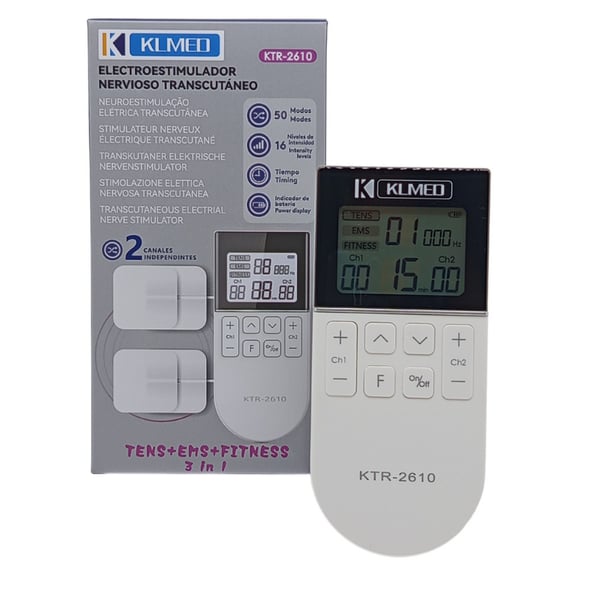 TENS-EMS 2-Kanal-Elektrostimulator zur Schmerzlinderung und Regeneration KTR-2610
