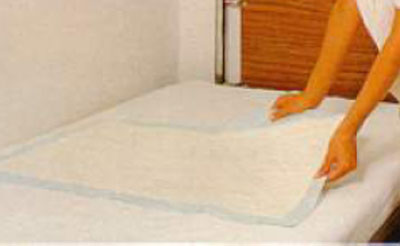 Bettauflagen aus Zellulose 60 x 60 cm (Kiste  mit 200 Einheiten)