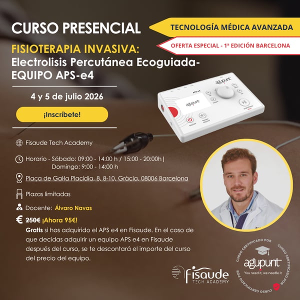 Fortbildung in invasiver Physiotherapie – Ultraschallgesteuerte perkutane Elektrolyse – APSE4-Team – 4. und 5. Juli 2026 – Präsenzveranstaltung in Barcelona