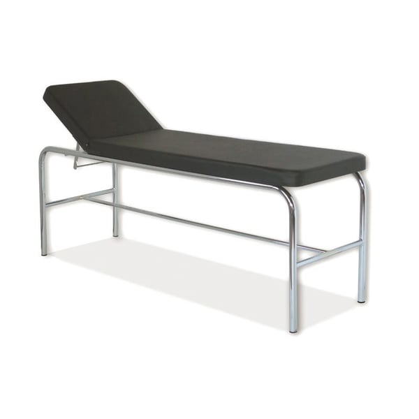 Kinefis Easy Untersuchungs- und Diagnosetisch: Zweiteilig, mit verchromtem Stahlgestell, hergestellt in Spanien und bezogen mit antibakteriellem Valencia Premium-Leder (Abmessungen: 180 x 55 x 70 cm)