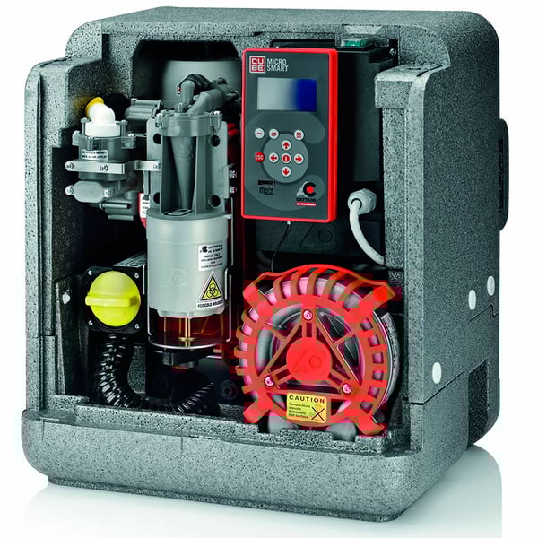 Micro Smart Cube Cattani Absaugsystem mit Amalgamabscheider, Schallschutz und WiFi-Konnektivität