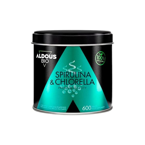 Aldous Bio-Spirulina- und Chlorella-Mix (600 Tabletten)