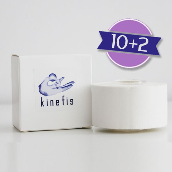 ANGEBOT 10 + 2: Klebeband Kinefis Excellent White Farbe 3,75 cm x 10 m