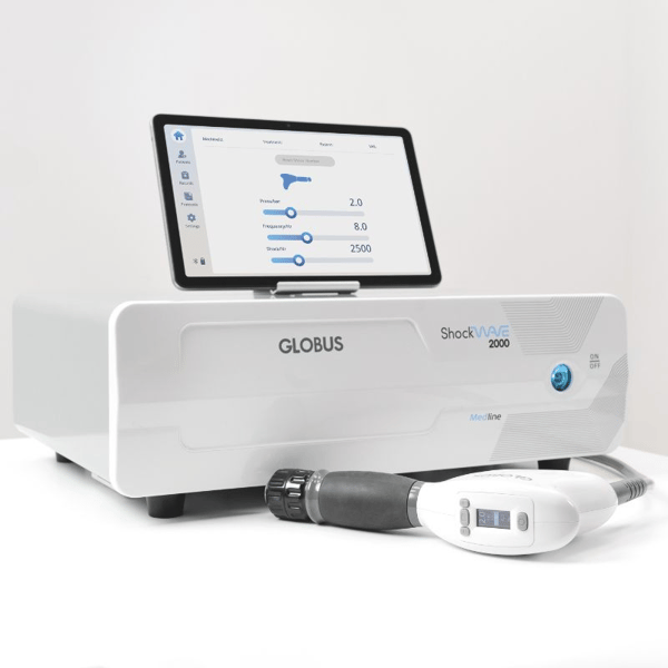 Shockwave 2000 Med Line radiale Stoßwellen: pneumatischer Generator und 66 Behandlungsprogramme